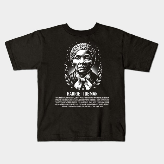 Harriet Tubman Kids T-Shirt by UrbanLifeApparel